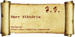 Herr Viktória névjegykártya
